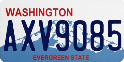 WA license plate AXV9085