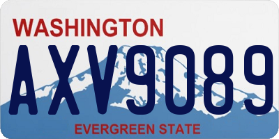 WA license plate AXV9089