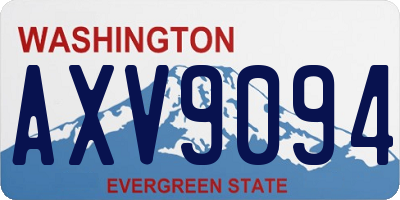 WA license plate AXV9094