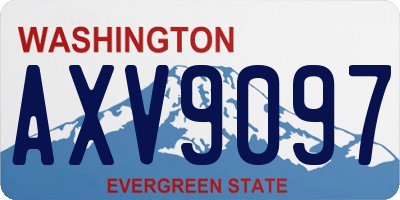 WA license plate AXV9097