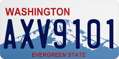 WA license plate AXV9101