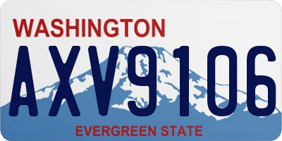 WA license plate AXV9106