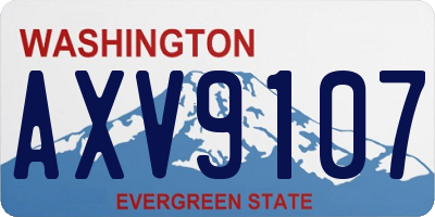 WA license plate AXV9107