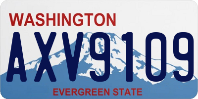 WA license plate AXV9109