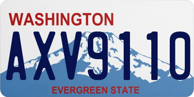 WA license plate AXV9110