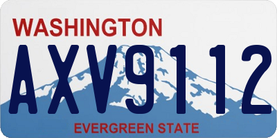 WA license plate AXV9112