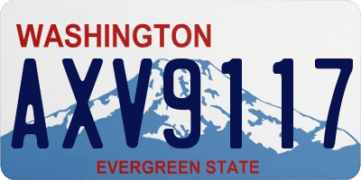 WA license plate AXV9117