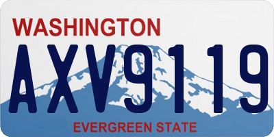 WA license plate AXV9119