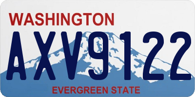 WA license plate AXV9122