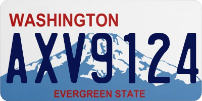 WA license plate AXV9124