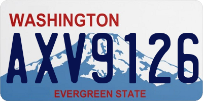 WA license plate AXV9126
