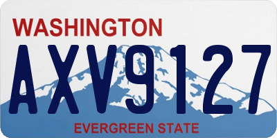 WA license plate AXV9127