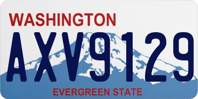 WA license plate AXV9129