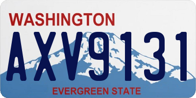 WA license plate AXV9131