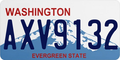 WA license plate AXV9132