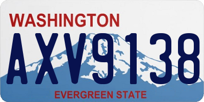WA license plate AXV9138