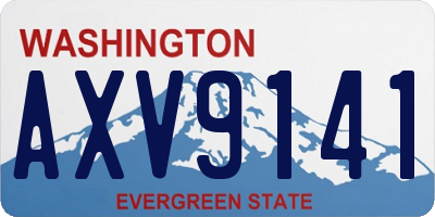 WA license plate AXV9141