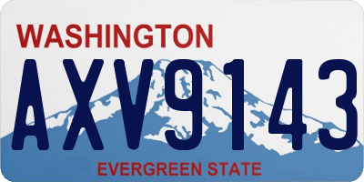 WA license plate AXV9143