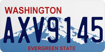 WA license plate AXV9145