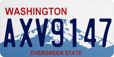 WA license plate AXV9147