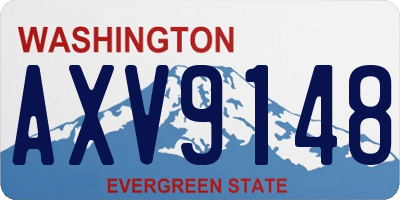 WA license plate AXV9148
