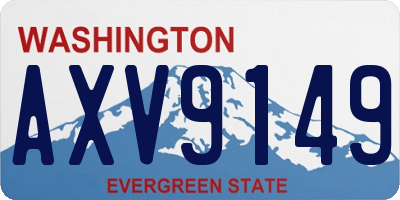 WA license plate AXV9149