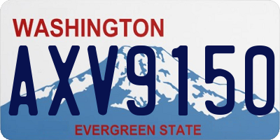 WA license plate AXV9150