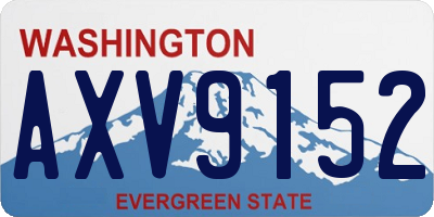 WA license plate AXV9152