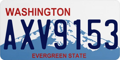 WA license plate AXV9153