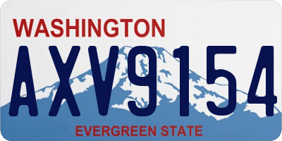 WA license plate AXV9154