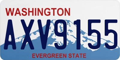 WA license plate AXV9155