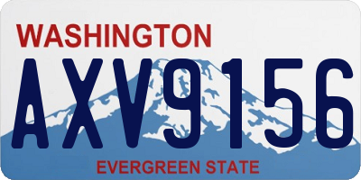 WA license plate AXV9156