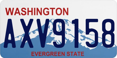 WA license plate AXV9158