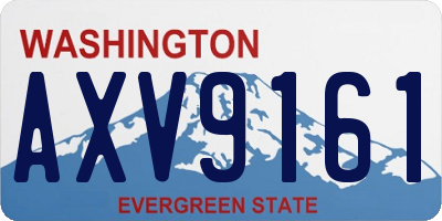 WA license plate AXV9161