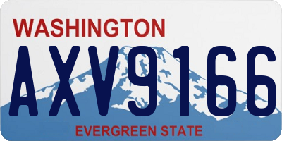 WA license plate AXV9166