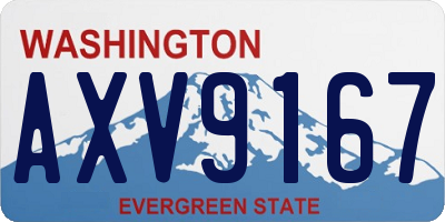 WA license plate AXV9167