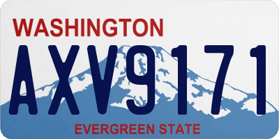 WA license plate AXV9171