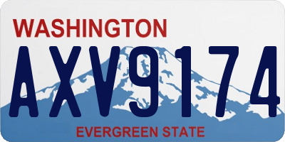 WA license plate AXV9174