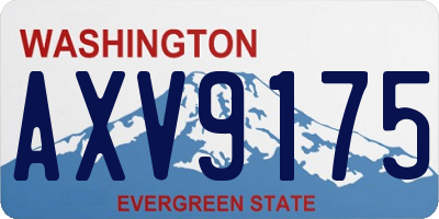 WA license plate AXV9175