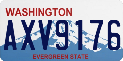 WA license plate AXV9176
