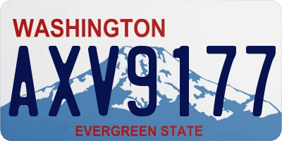 WA license plate AXV9177