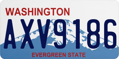 WA license plate AXV9186
