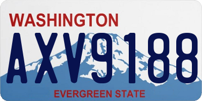 WA license plate AXV9188