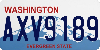 WA license plate AXV9189