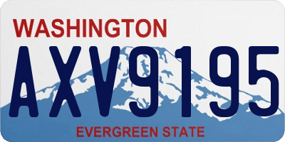 WA license plate AXV9195