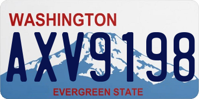 WA license plate AXV9198