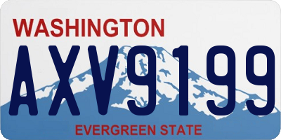 WA license plate AXV9199