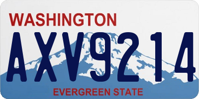 WA license plate AXV9214