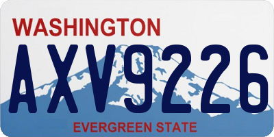 WA license plate AXV9226