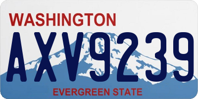 WA license plate AXV9239